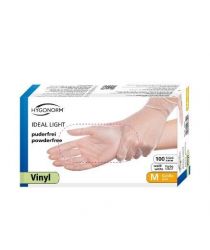 Cimdi VINYL IDEAL LIGHT, M izmērs, bez pūdera (iepak. 100 gab.) 
