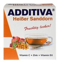 Additiva Karstais smiltsērkšķis + C vitamīns + cinks + D3 vitamīns, (Heiβer Sanddorn) pulveris paciņās Nr.10