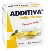 Additiva Karstais citrons + C vitamīns + cinks + D3 vitamīns, (Heiβer Zitrone) pulveris paciņās N10