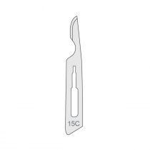 Vienreizlietojami, sterili skalpeļu asmeņi Nr.15C, N100