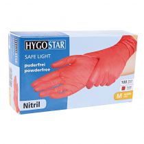 Nitrile Gloves Safe Light Hygostar, powder-free, non-sterile, pack of 100
