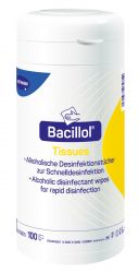 Bacillol Tissues, spirtu saturošas dezinfekcijas salvetes virsmām, konteinerā, 100 gab.