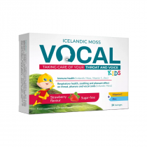 Vocal KIDS sūkājamās pastilas ar zemeņu garšu N24