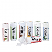 Košļājamā gumija Miradent Xylitol, zemeņu, N30