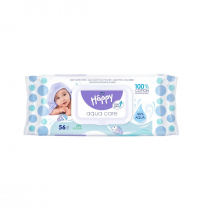 HAPPY 99% Aqua Care mitrās salvetes ar vāciņu, N56