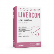ICONFIT Livercon - aknu darbības atbalsts, kapsulas Nr.30 