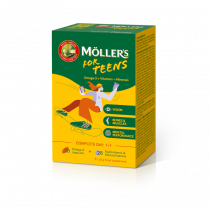 Möller’s for Teens Omega-3 zivju eļļa kaps. N28 + vitamins/minerals tabl. N28