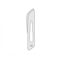 Vienreizlietojami, sterili skalpeļu asmeņi Nr.20, N100